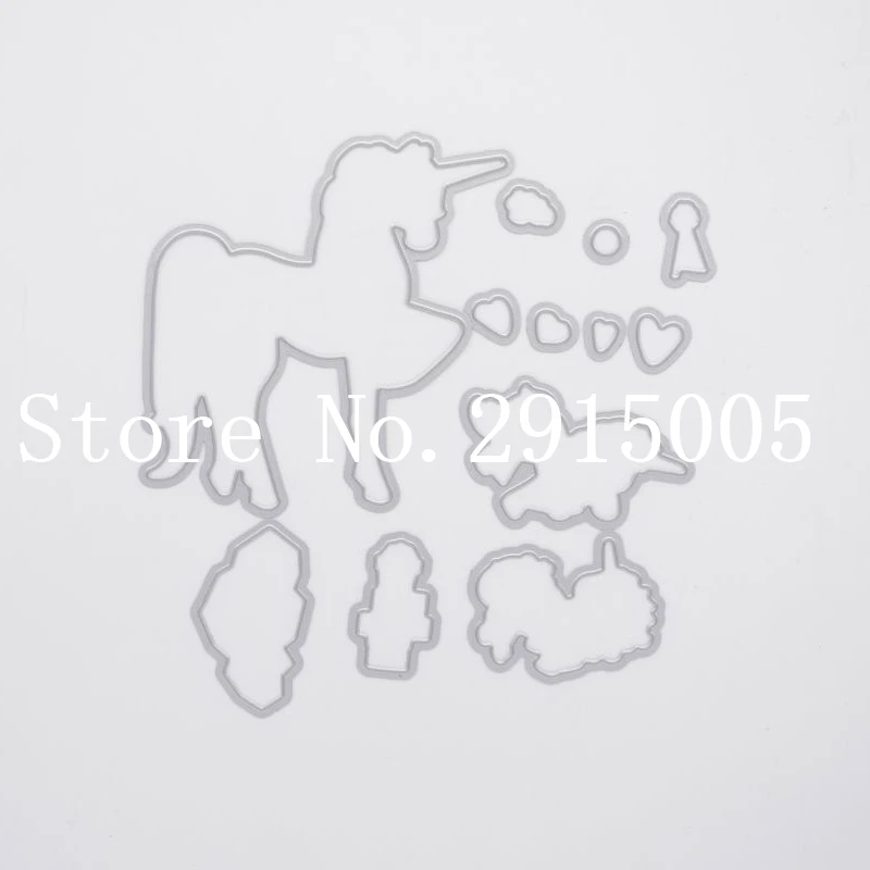CS2156 рамка высечка трафарет для единорога чистый штамп|frame dies|for stampsstencil stamps |