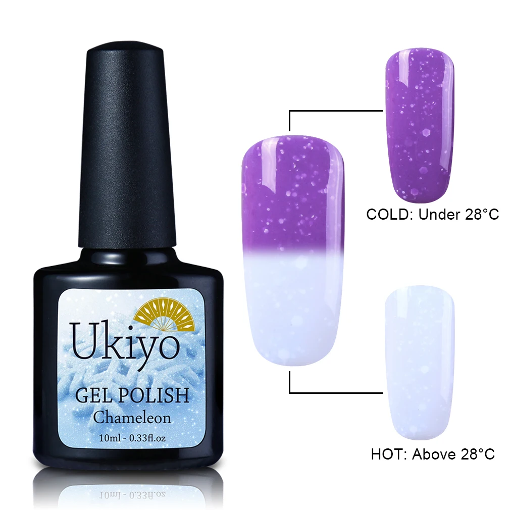 Ukiyo 10 мл Снежный термальный УФ Гель-лак для ногтей хамелеон, изменяющийся от температуры Гель-лак для ногтей замочить от длительного лака Гель-лак - Цвет: XHWB020