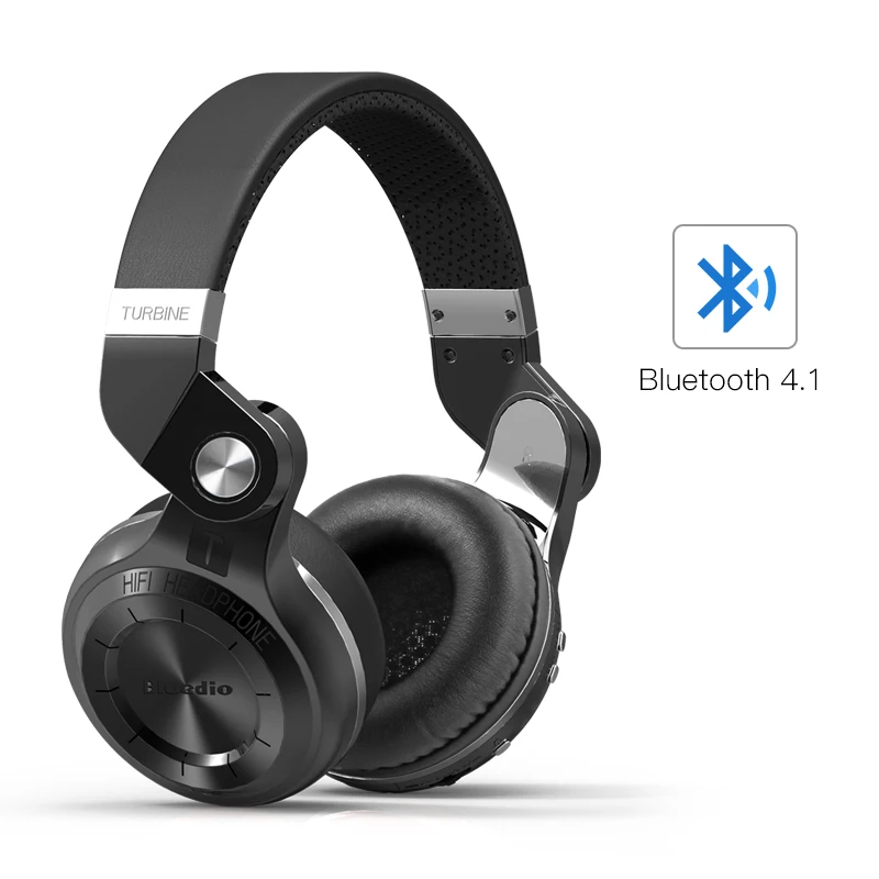 Bluedio T2S Bluetooth наушники микрофон стерео Беспроводная гарнитура Bluetooth 4.1 для iPhone Samsung Xiaomi HTC - Цвет: Black BT4.1