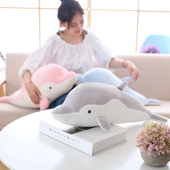 

New High-quality goods dolphins pillow doll plush baby toys dolphins doll soft stuffed animal sea fish dolphin kids friends gift