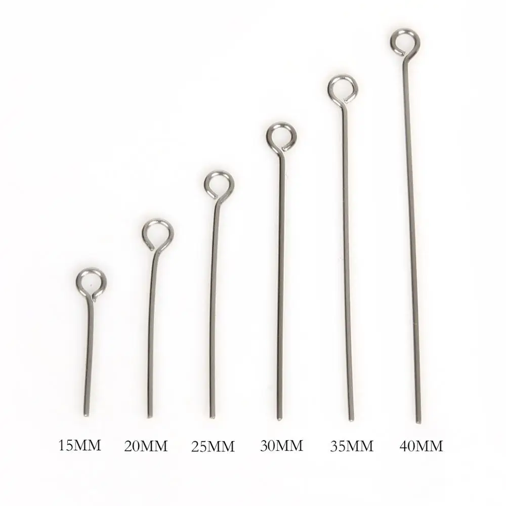 

50-200pcs Nine Words/Round Head/T-type Pin Stainless Steel Eye Pins Jewelry Findings For Jewelry Making Earrings DIY Accessories