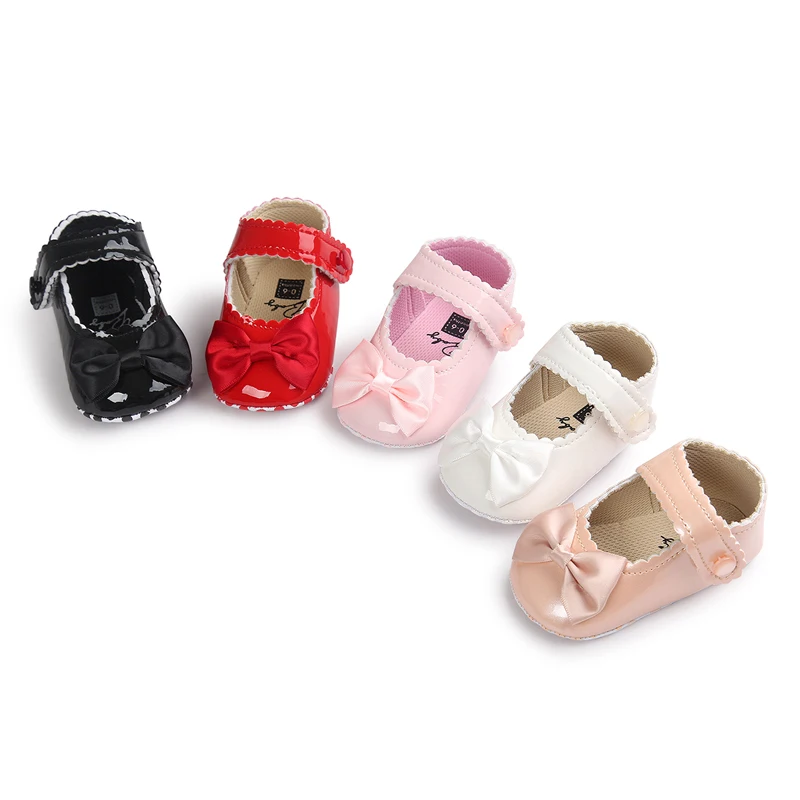 2018 детская обувь для новорожденных девочек на мягкой подошве принцесса обувь для малышей с бантом Prewalker