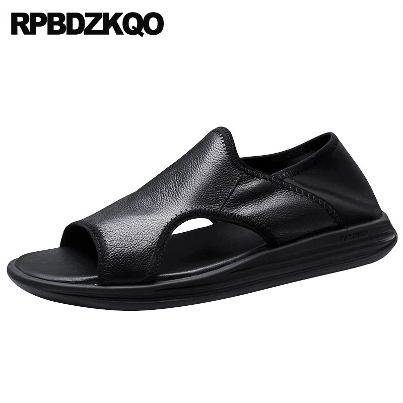 native flat slip on with leather straps