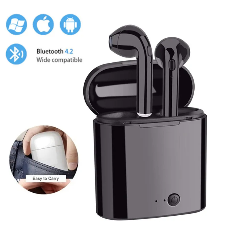 

i7s TWS Wireless Bluetooth Earphone Stereo Earbud Headset With Charging Box Bluetooth Headphone