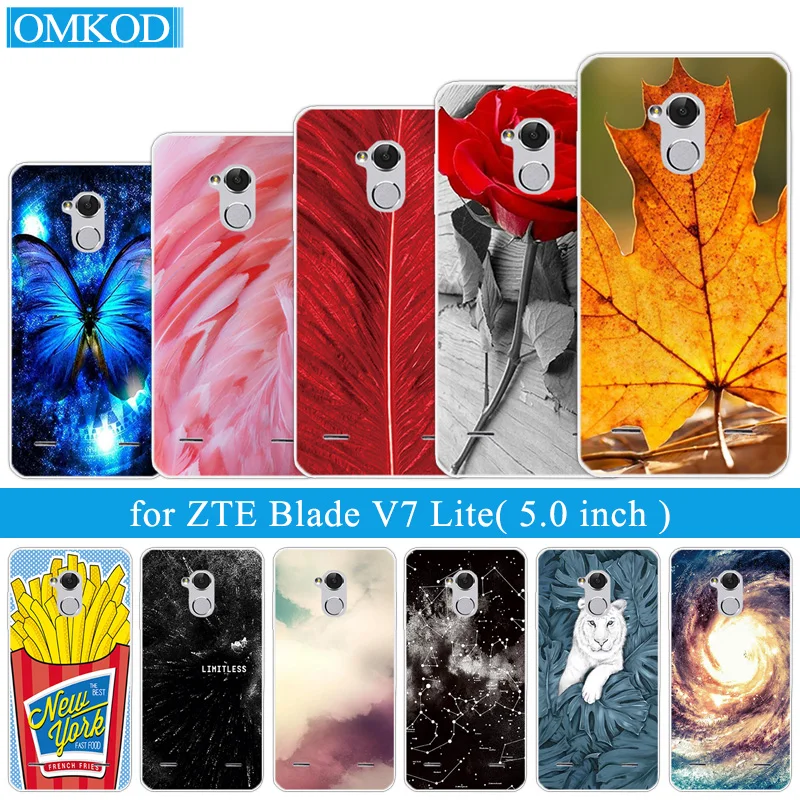 Для ZTE Blade BA2 V7 Lite 5 0 дюймов Задняя Крышка Прозрачный мягкий силиконовый чехол для
