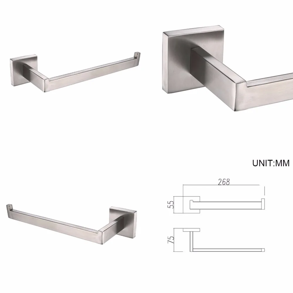 Современные аксессуары для ванной комнаты из нержавеющей стали, крючки для полотенец, настенные аксессуары для ванной комнаты, отправка из Бразилии