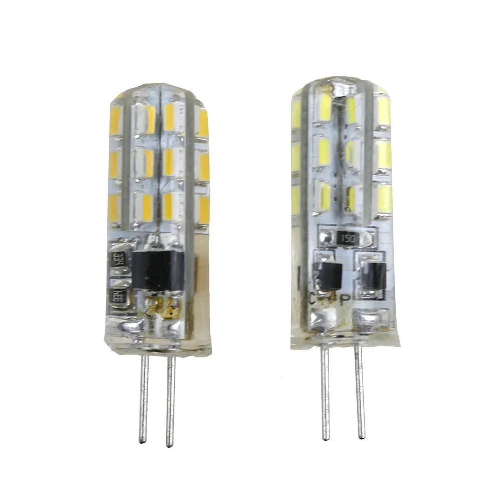 10 шт. G4 Светодиодный светильник DC12V/AC220V SMD3014 24 светодиодный галогенный светильник 20 Вт угол луча 360 светодиодный светильник с мягким кремниевым белым/теплым светом