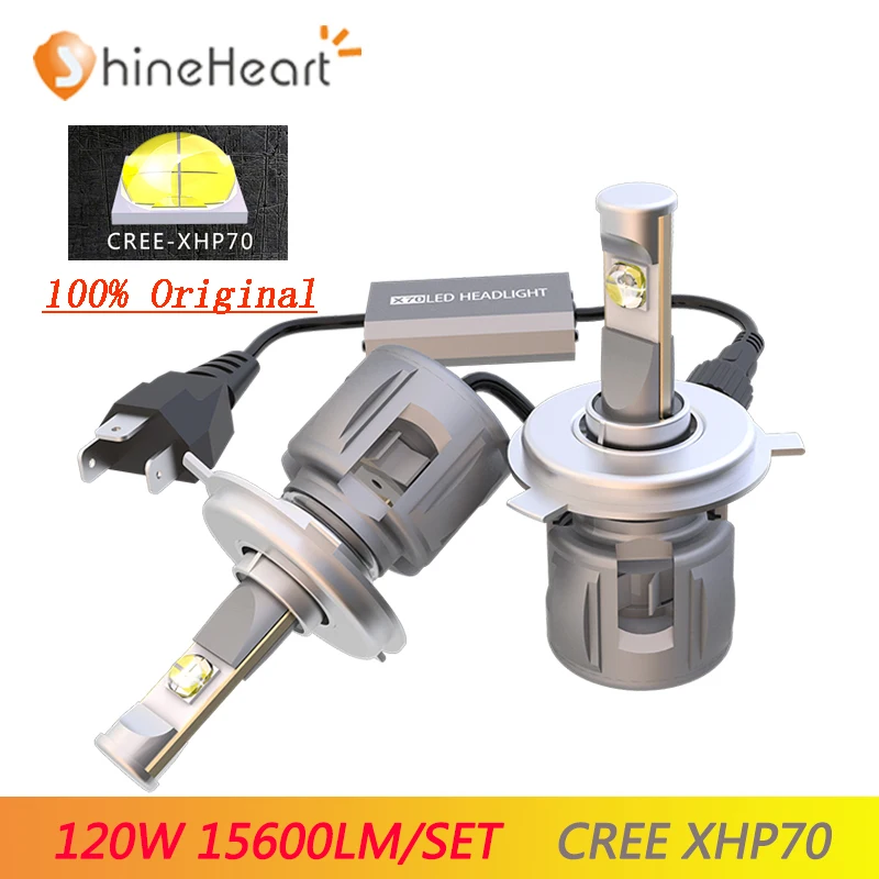 Super brigh Новое поступление 120W 15600LM X70 P70 C REE XHP70 6000k светодиодный чип H7 H4 H8 H11
