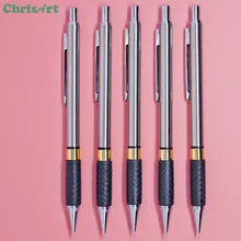 0,5 0,7 0,9 мм стальной механический карандаш металлический и пластиковый свинцовый держатель для школьных канцелярских принадлежностей карандаш для рисования