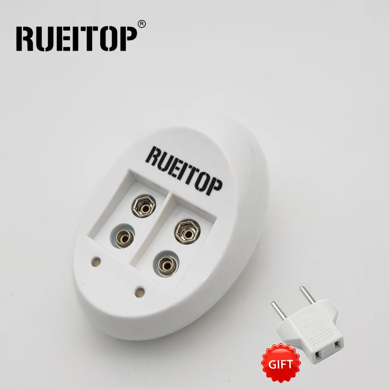 Зарядное устройство RUEITOP(VerveGuud) Mini Dual для литиевых Ni MH CD li ion батарей 9 В 6F22 вилка