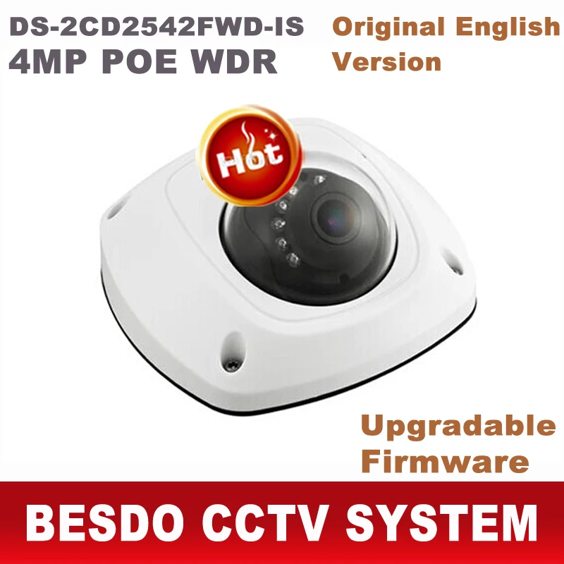  English version 4MP POE IP mini dome built-in Mic TF card slot replace DS-2CD2532F-IS ds-2cd2532-i ds-2cd2532f 2cd2532f  