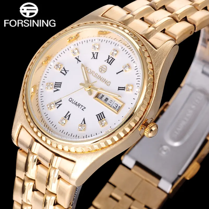 

FORSINING 2017 Fashion Casual Brand Women Watches Business Quartz Watch White Dial Watch Roman Numerals Wristwatches For Women