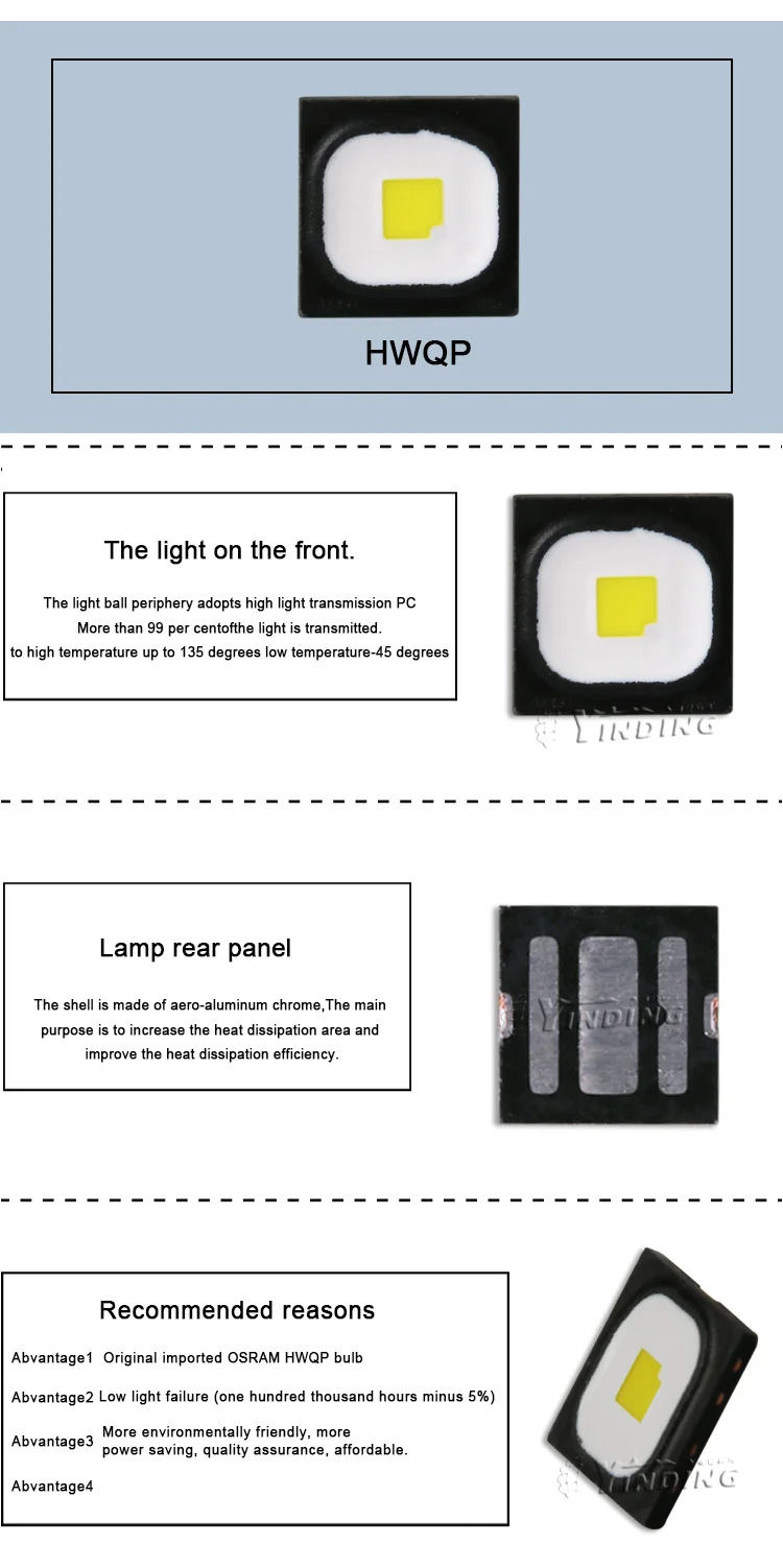 5 шт. OSRAM LUW HWQP H5L531. TE 5-22 Вт светодиодный излучатель холодный белый Высокая мощность светодиодный светильник бусины фары автомобиля фитиль с 20 мм Медь PCB