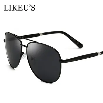 

LIKEU'S New Design Pilot Polarized Sunglasses for Men Driving Polarized metal Travel Classic Sun glasses male fishing eyeglasses