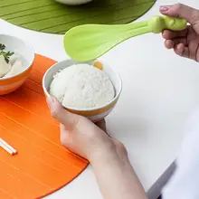 Многофункциональные кухонные инструменты, стоящая ложка с кроликом и рисом, не липкая домашняя ложка, столовая посуда, мультяшная безопасная для здоровья ложка 46*36*192 мм