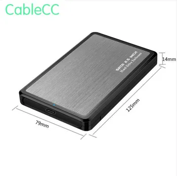 

USB-C Type-C to 2.5" SATA SSD HDD 22Pin External Hard Disk Enclosure for Laptop & PC