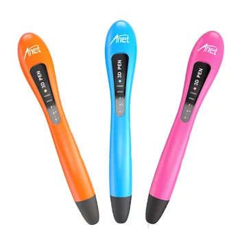 

1set Anet 3D printer pen Low temperature Smart 3d drawing pen free 2rolls PCL Filament refills 3d pen for kids gifts Hot sale