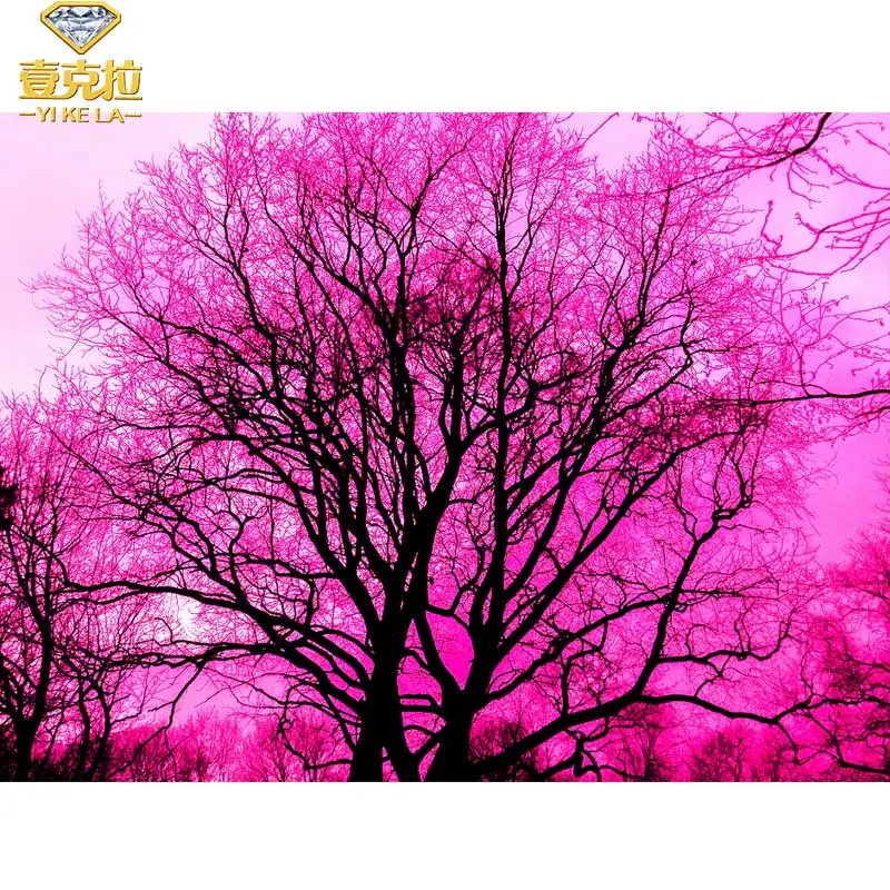

YIKELA 5d Full Square Diy Diamond Painting Rose red tree Diamond Embroidery Cross Stitch Rhinestone Painting Home Decor Gift