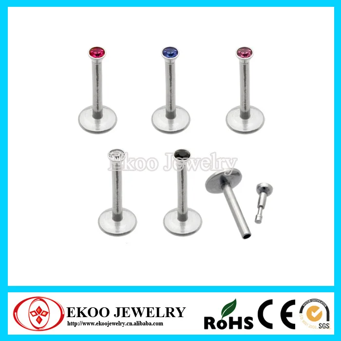 

Snap-In CZ Monroe Labret Earrings Lip Ring