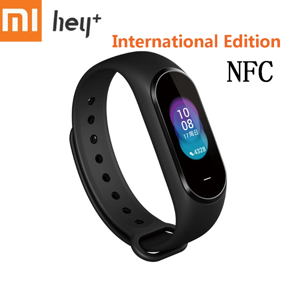 

Xiaomi Hey Plus B1800 Smart Band NFC Bluetooth AMOLED Touch Screen 50M Waterproof Heart Rate Monitor Smart Watch English Version