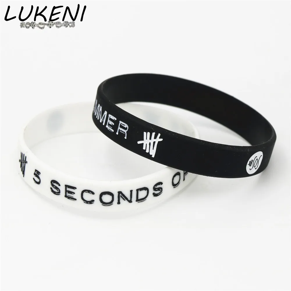 LUKENI 1 шт. 5 секундный летний браслет силиконовые браслеты 5SOS звезда модный стиль