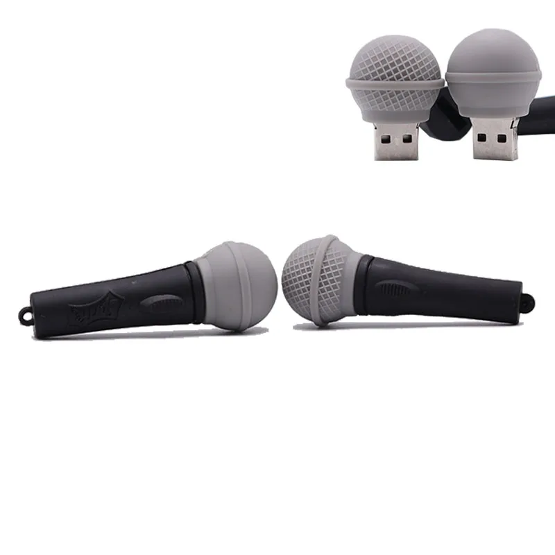 

Pendrive new design microphone usb flash drive 4GB 8GB 16GB 32GB 64GB cute memory stick u disk creative gift pen drive 128GB