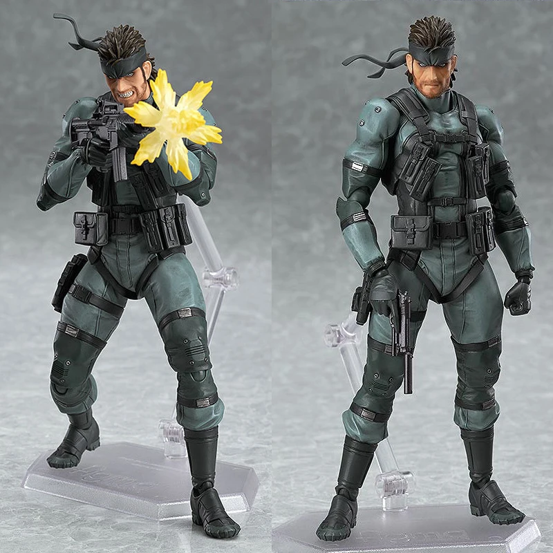 ПВХ Аниме игры MGS2 Figma 243 твердая змея экшн-фигурка металлическая Шестерня Твердые сыновья свободы подвижная Сборная модель игрушки для мальчиков подарок