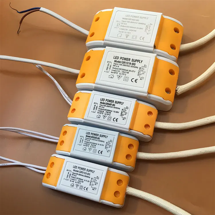 

ac85-265v LED external Driver Dimmable Three Color Lighting Transformers 3W 5W 7W 9w 10w 12w 15W18W power supply For ceiling DIY