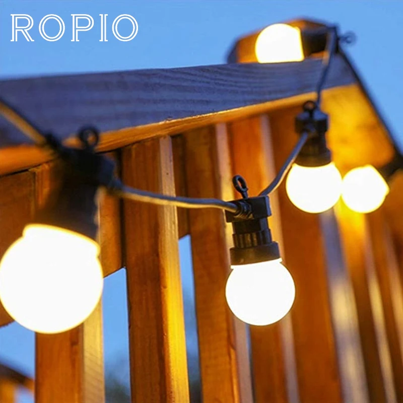 

8m 13m G50 LED Globe Bulb Festoon String Lights Outdoor Waterproof Ball String Christmas Garland Wedding Garden Party
