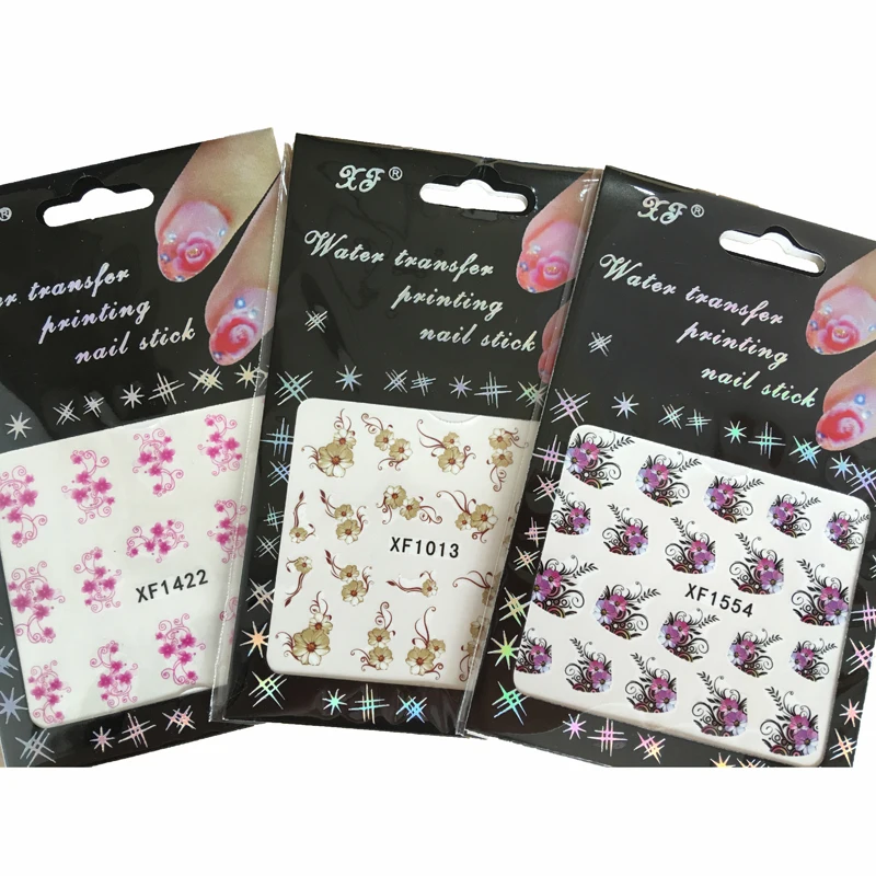 

3 Pcs 2016 Watermark Nails Stickers Girls Ladies Nail Patch Water Transfer Decals Sticker Foil Art Nail Tattoo Beauty Manicure