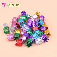 50 шт./партия Корона дредлок бусины и смешанный цвет для волос бусина для дредов кольца для волос Плетение отверстие микро кольцо