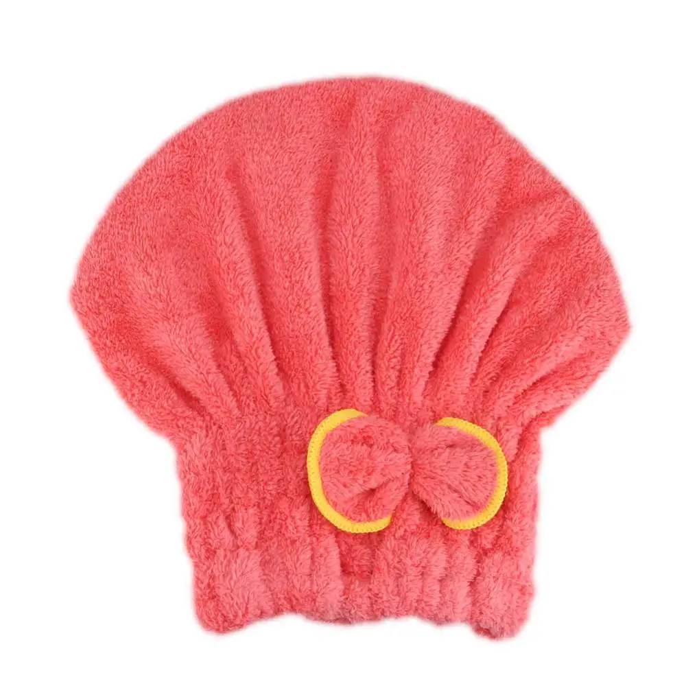 Микрофибра быстрое высыхание волос Ванна спа бантик обертывание Полотенце шапка для ванной Аксессуары для ванной TB - Цвет: Красный