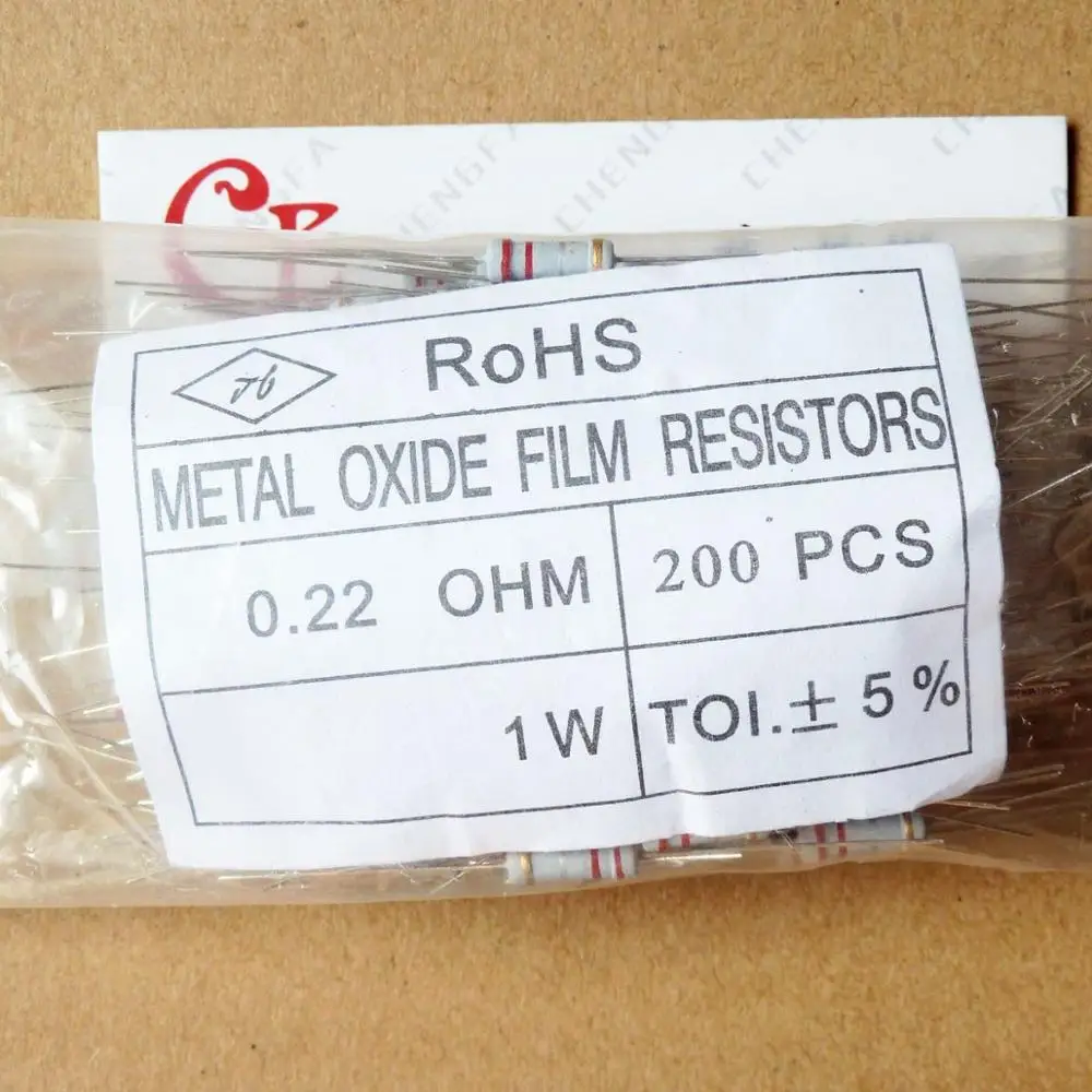 1 Вт 0.22 R 5% |