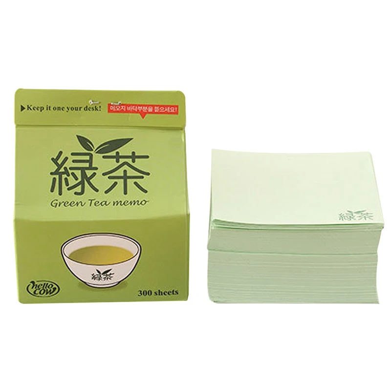 

PPYY NEW -Milk Box Creative Sticky Notes Cute Notes Lovely Memo Bookmark Memos 200 Sheets (green tea)