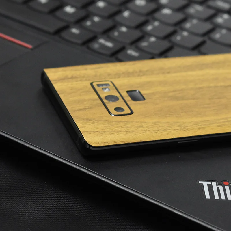 Черная деревянная задняя пленка для samsung Galaxy Note 9 декоративная Защитная