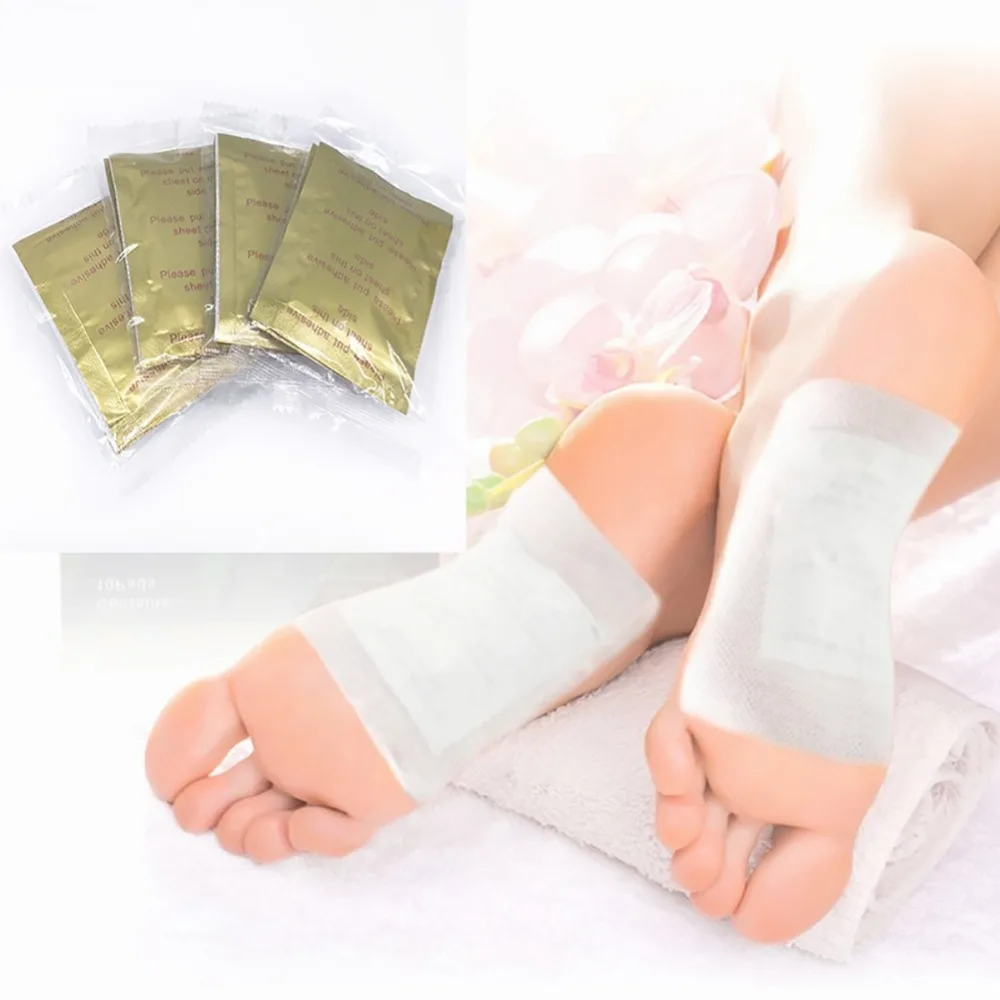 

10 PCS Foot Pads Gold Premium Kinoki Detox Organic Herbal Cleansing Patches Detoxification Foot Pads Freeshiping and Dropship