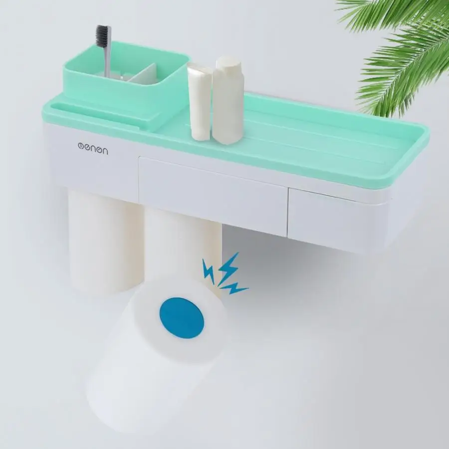 

Magnetic Adsorption Toothbrush Holder Inverted Cup Storage Rack toothbrush cup holder Bathroom Accessories