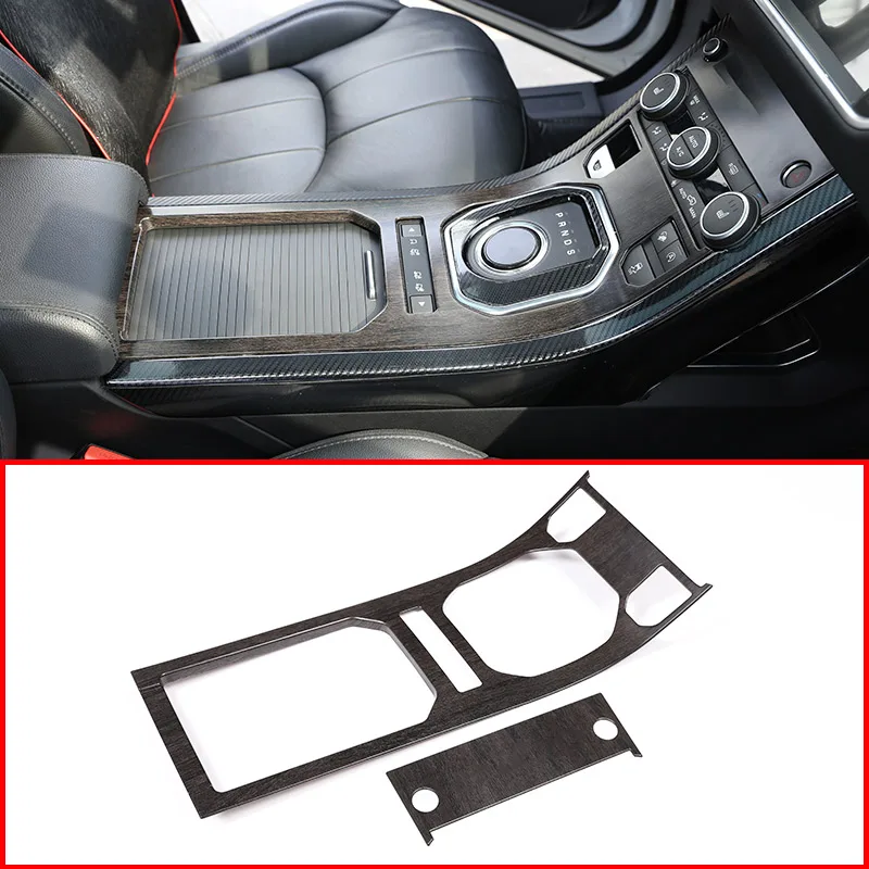 Oak Wood Style ABS Center Console Gear Panel Decorative Cover Trim For