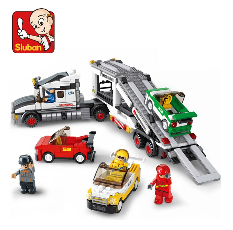 Sluban Auto Transport Truck B0339 Building Blocks Sets 638pcs