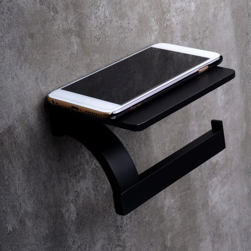 black toilet paper holder