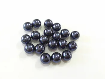 

(Choose Size First) 6mm/8mm/10mm/12mm/14mm/16mm/18mm/20mm/23mm/25mm/Dark Blue#66 Acrylic Imitation Pearl Beads