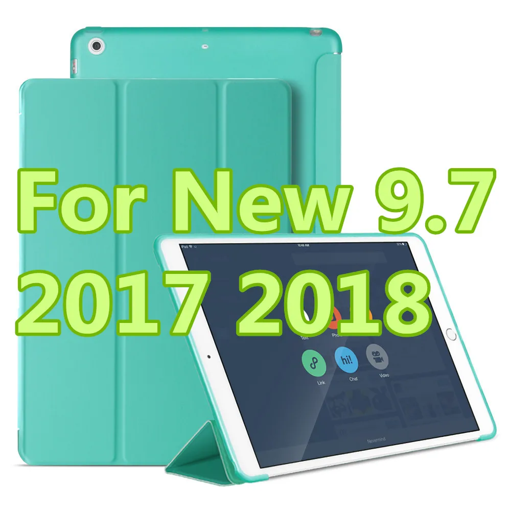 Чехол owswin для нового iPad 9,7 TPU кожаный чехол Мягкий силиконовый чехол для iPad умный чехол 9,7 дюймов A1822 A1893 - Цвет: mint green