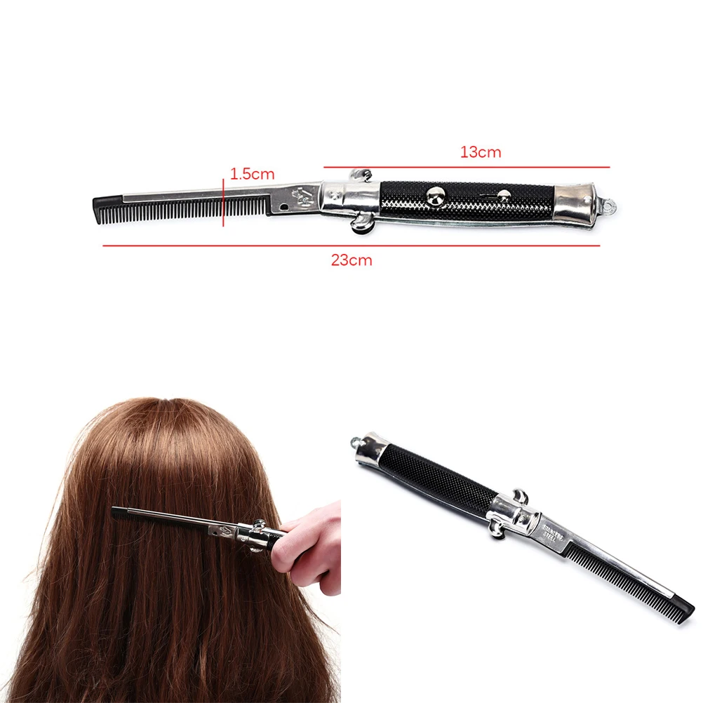 1pcs Foldable Combs Brushes Hair Trimmer Comb Butterfly Pocket Knife