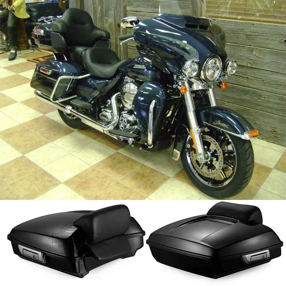 

AdvanBlack Razor Tour Pack Chopped Back pad Cosmic Blue Pearl For Harley Touring Street Electra Road Glide Road King 2014-2017