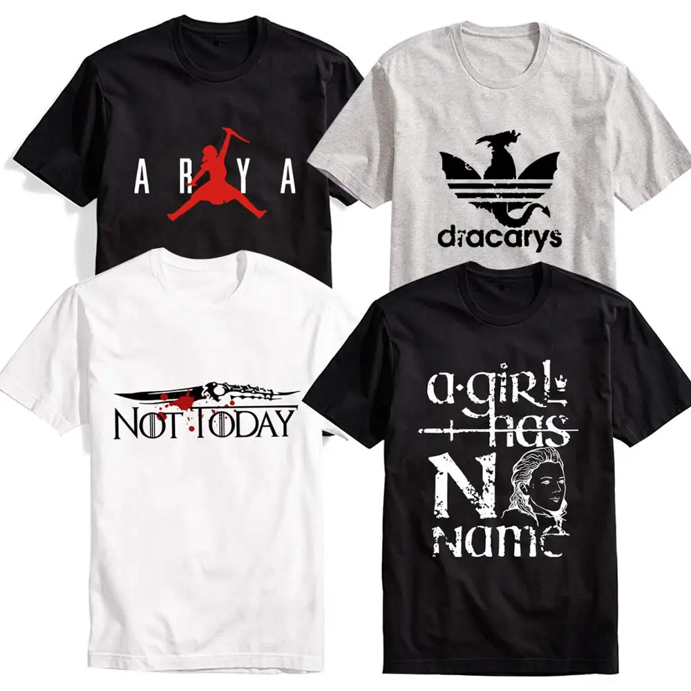 

New Arya Stark NOT TODAY T-SHIRT TEE LANISTER T Shirt Short-Sleeve Cotton T-Shirt for Men Women Summer T-Shirt