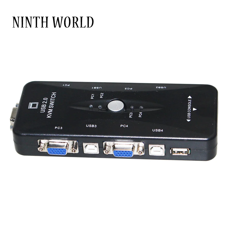 Новинка USB2.0 KVM переключатель 4 порта Селектор VGA печать Авто монитор коробка