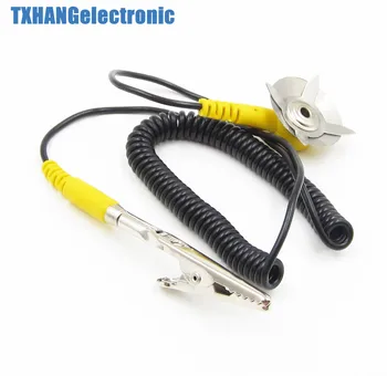 

2PCS Anti-Static Coil Cable Anti Static ESD Mats Grounding Point Cord