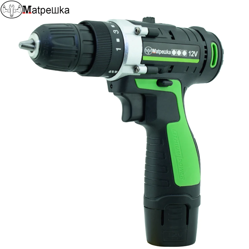 

12V Electric drill cordless screwdriver with Power tools 1 lithium battery Screwdriver charged drill auto feed screwdriver