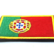Изготовленный На Заказ Флаг Португалии страна патчи с застежкой-липучкой и вышитым лоскутным тактический для поддержания боевого духа португальский язык для куртка пальто