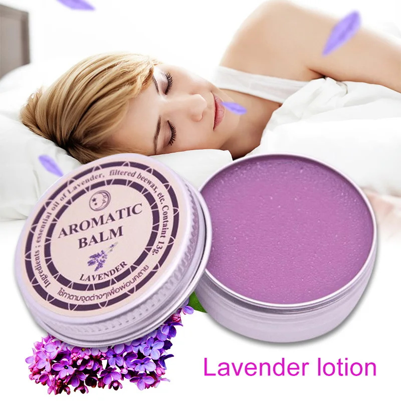 

13g Effective Lavender Aromatic Balm Help Sleep Soothing Cream Essential Oil Insomnia Treatment Relieve Stress Anxiety Cream